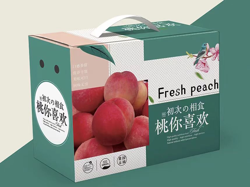 广州水果包装生产厂家：水蜜桃包装盒设计的元素及要点（一）